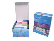 Load image into Gallery viewer, Kosher combo pack for salons - facial tissue 100 pulls | wet wipes box| napkin 12 x 12 | mini hygiene tissue box |
